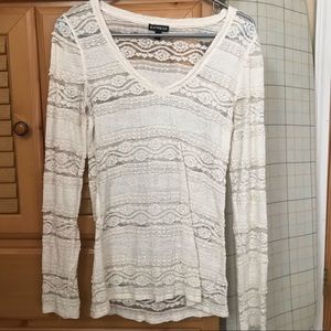 Long sleeve lace shirt